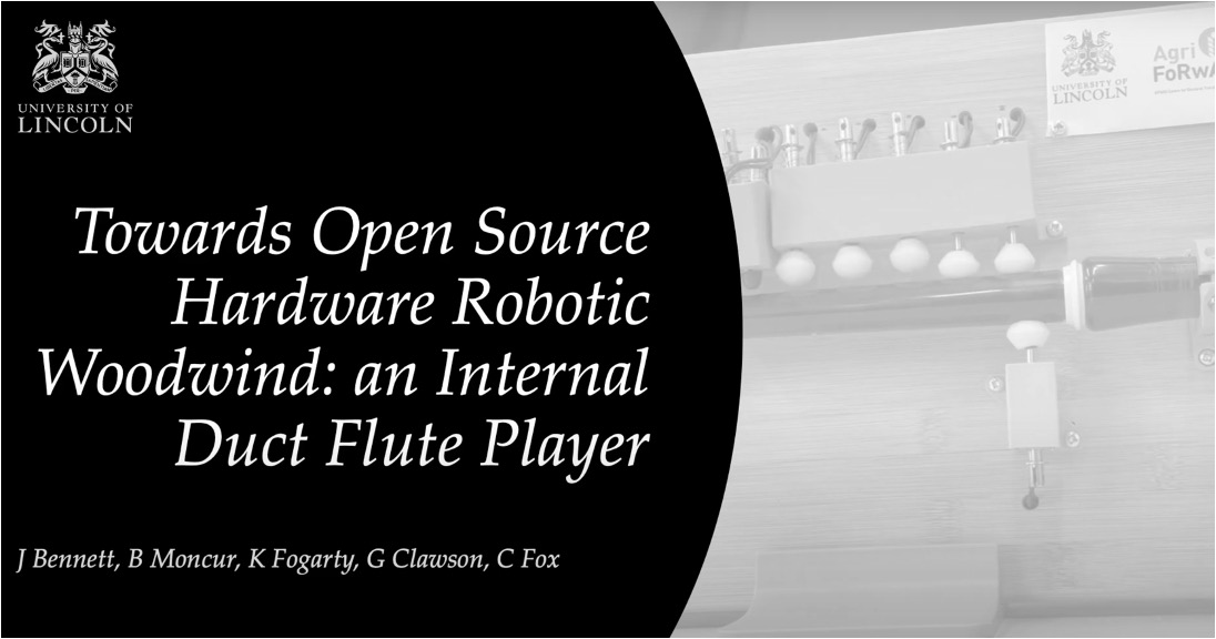 Towards Open Source Hardware Robotic Woodwind: an Internal Duct Flute Player